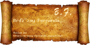 Brázay Fernanda névjegykártya